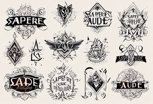 Schriftzug "sapere aude" tattoo idea