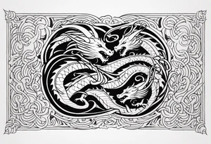 roaring dragons tattoo idea