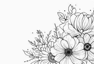 Love yourself first quote with flowers tattoo idea