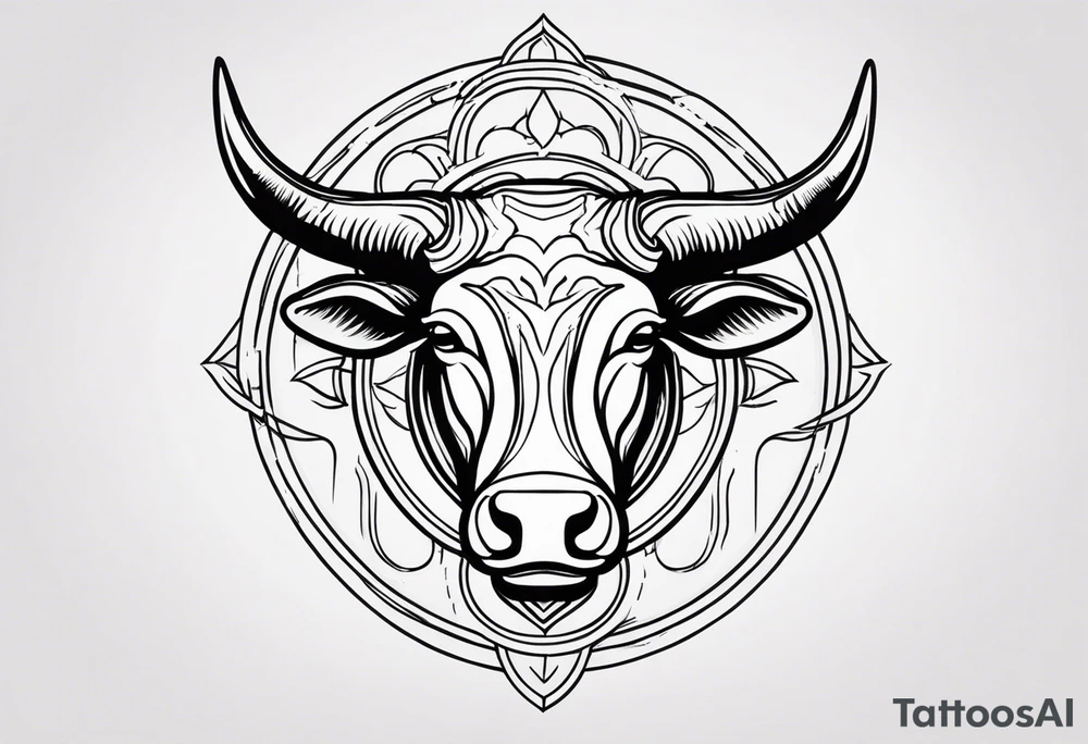 Taurus sign tattoo idea