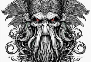 Cthulhu arm sleeve tattoo idea