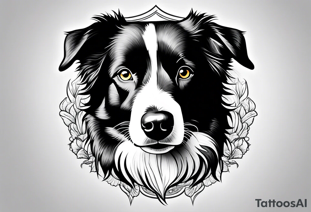 Tattoo of a border collie tattoo idea