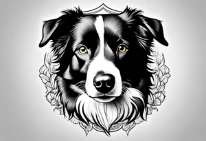 Tattoo of a border collie tattoo idea
