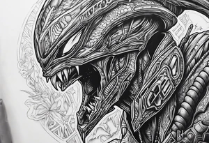 An alien battle rapper tattoo idea