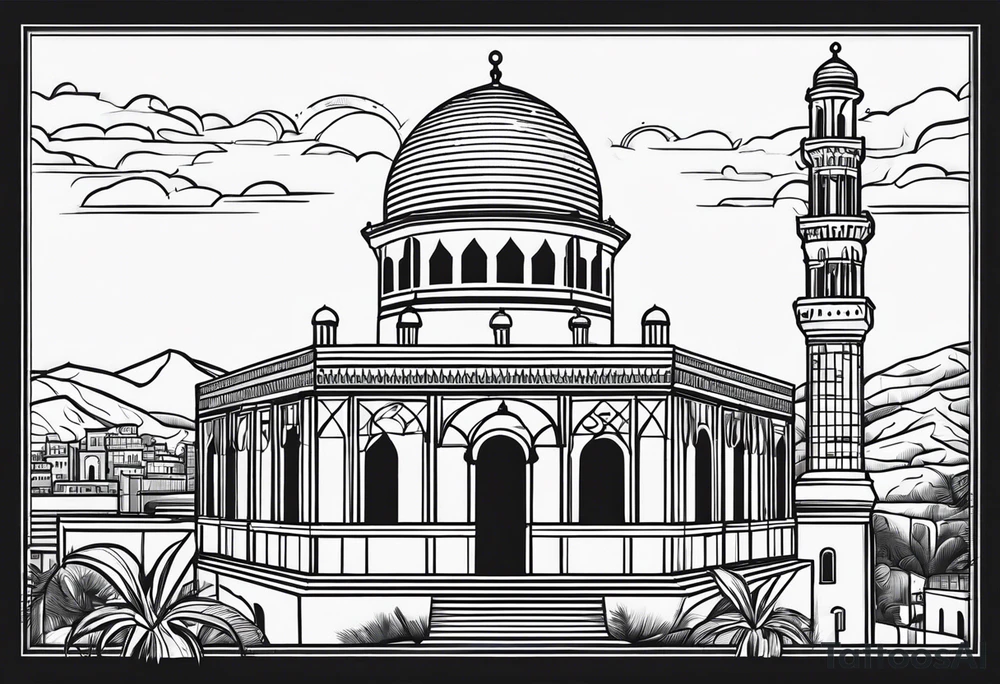 israel city vector tattoo idea