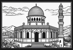 israel city vector tattoo idea