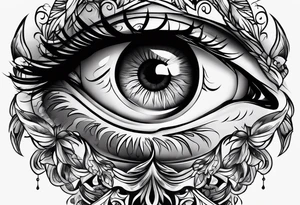 a crying eye tattoo idea