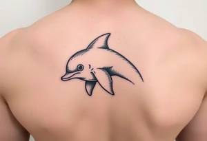 Cartoon dolphin with a hard on tattoo idea