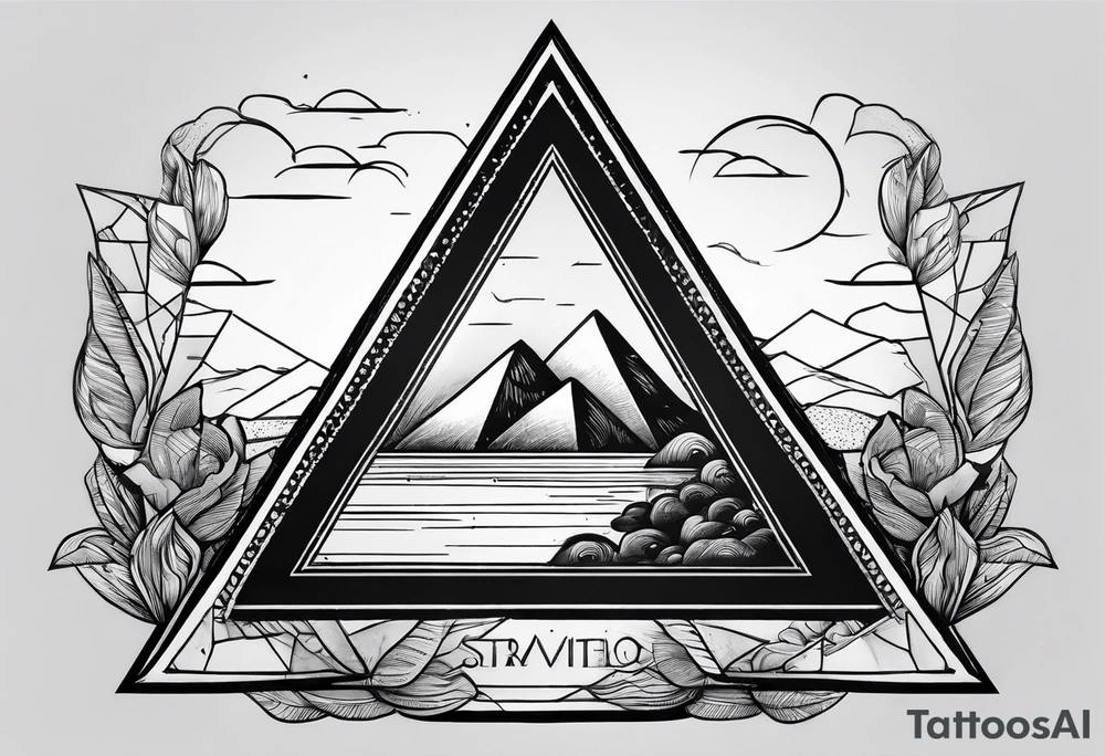 A triangle with nothing inside of it tattoo idea