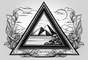 A triangle with nothing inside of it tattoo idea