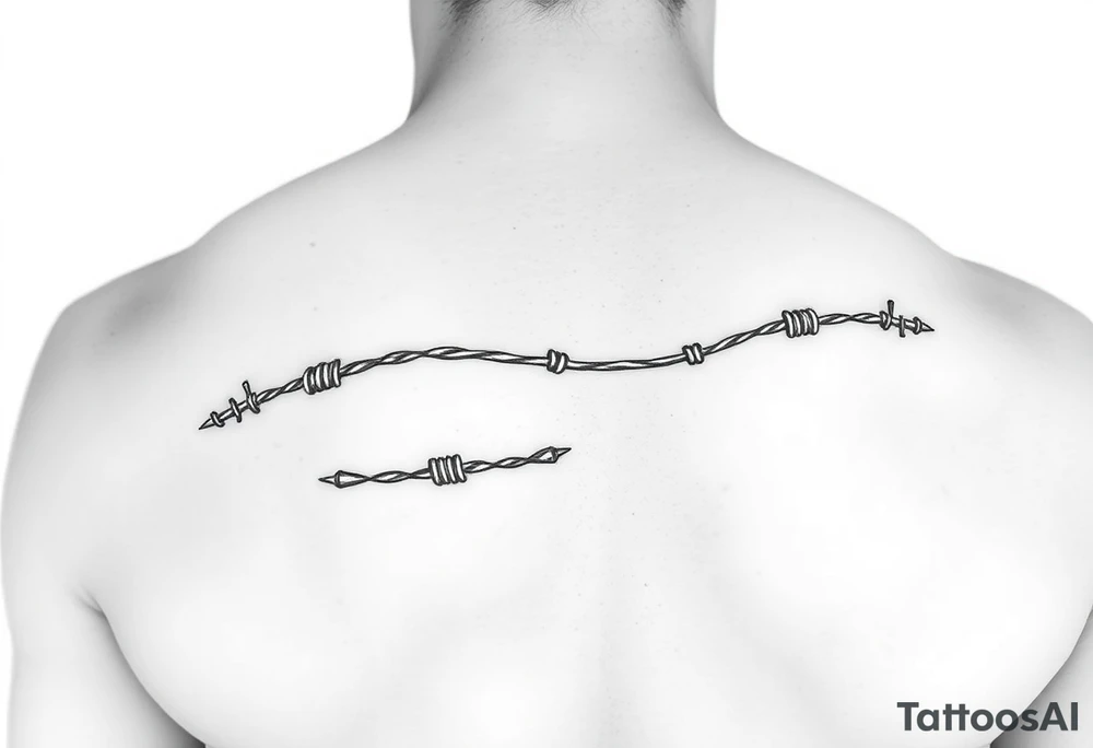 Barbwire wrapped around forearm tattoo idea