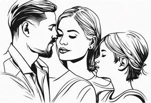 mother, father and daughter tattoo idea