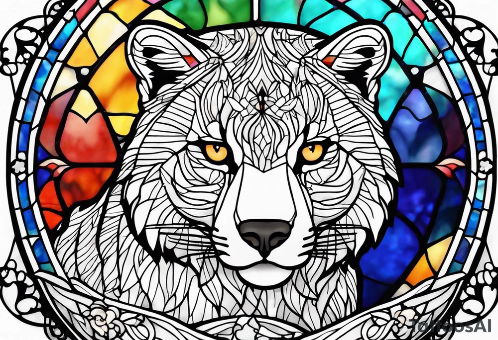 Cub stain glass tattoo idea