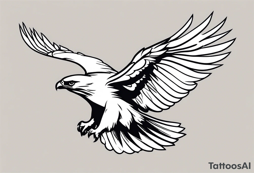 hawk landing tattoo idea