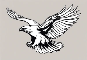 hawk landing tattoo idea