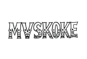 The word “MVSKOKE” shaded with Native American pattern tattoo idea