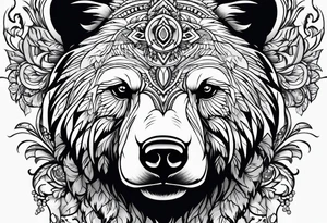 Bearhead on the left forehand tattoo idea