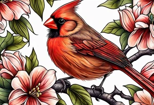 Cardinal bird tattoo idea