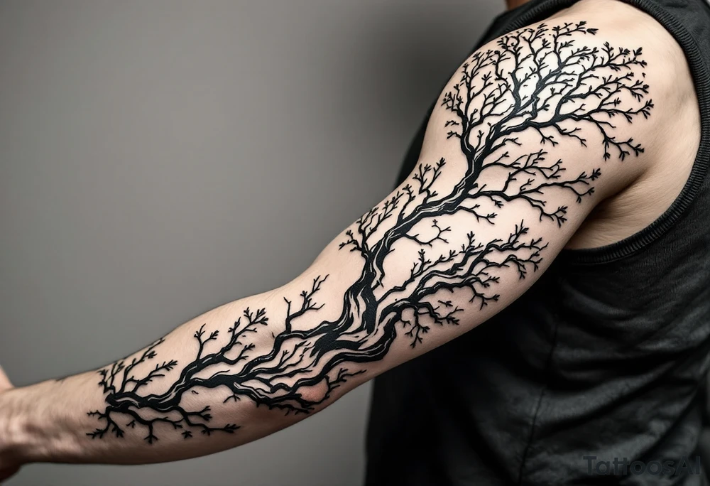 tree tattoo symbolizing order tattoo idea