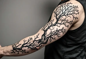 tree tattoo symbolizing order tattoo idea