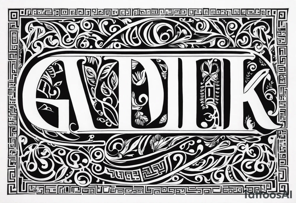 Greek words tattoo idea