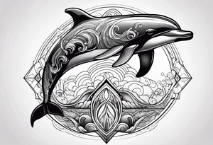 powerfull dolphin tattoo idea
