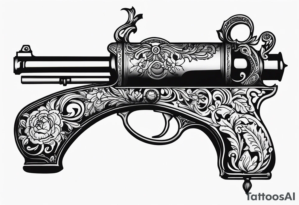 Flintlock pistol tattoo idea