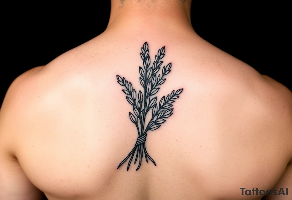 sage bundle tattoo idea