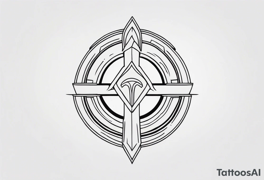 Ancient spartan trinity symbol tattoo idea