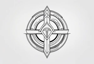 Ancient spartan trinity symbol tattoo idea