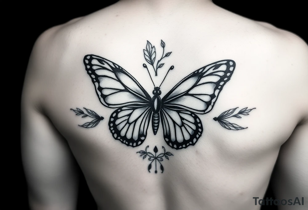 Butterfly autumn memorial memory lover  gf rip tattoo idea