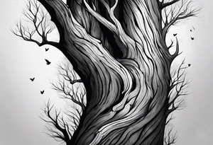 Half sleeve, tree bark tattoo idea