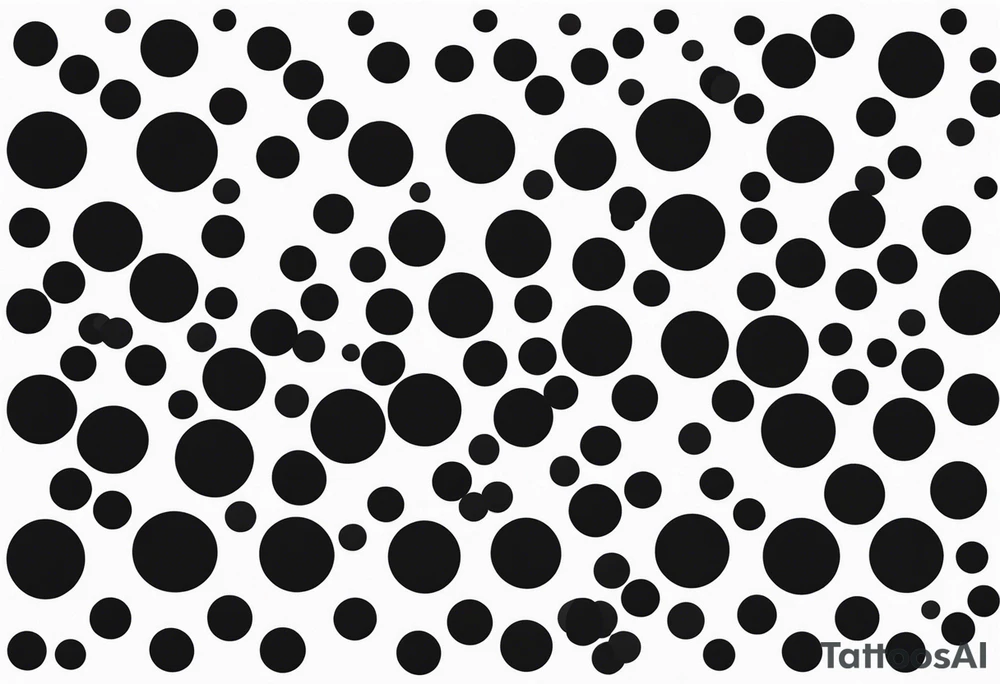 simple shape made from black dots and circles to go on upper arm/shoulder tattoo idea