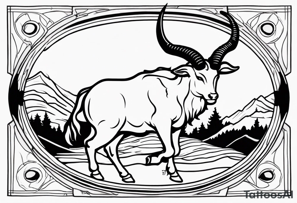 capricorn with a shotgun tattoo idea