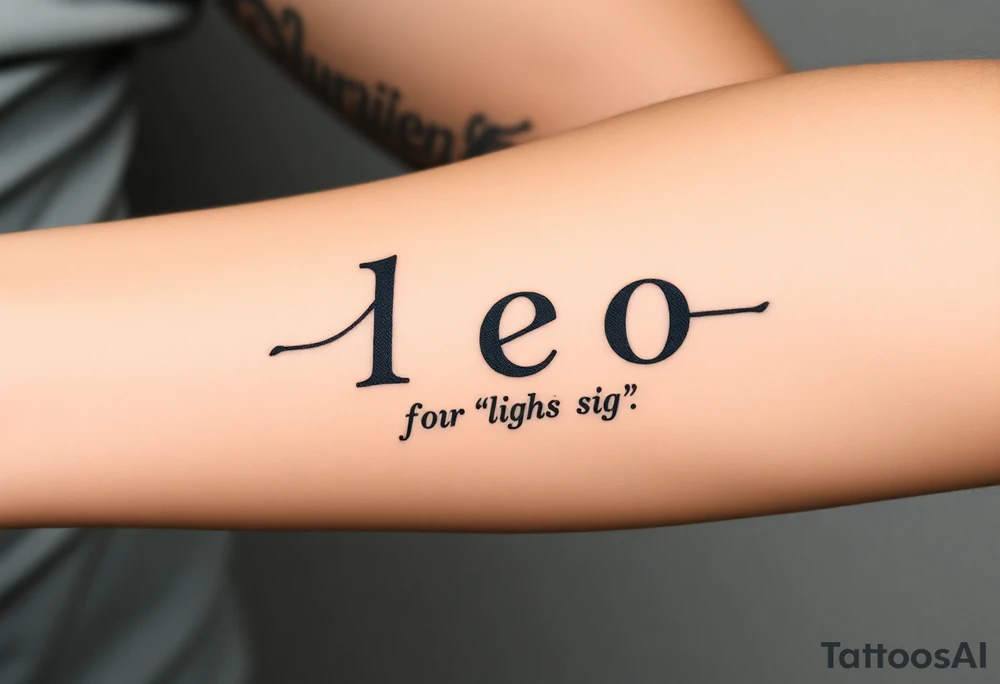 Fancy style "leo" for lion the king birth
 sign tattoo idea