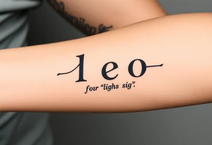 Fancy style "leo" for lion the king birth
 sign tattoo idea
