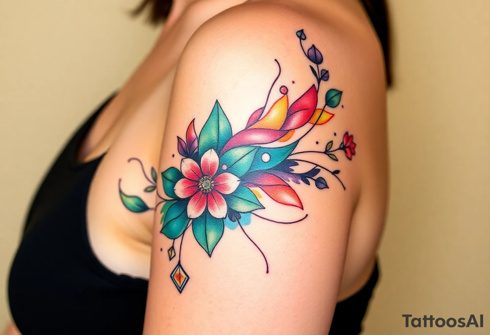 Desenhe uma tatuagem que simbolize força, liberdade e conexão com a multiplicidade da vida, incorporando elementos abstratos e fluidos, com linhas que sugiram movimento e transformação contínua. Evite clichês e busque um design original e significativo. tattoo idea