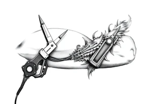 powerful hair clipper, hair trimmer, hair scissor, hair brush , tattoo guns . tattoo idea