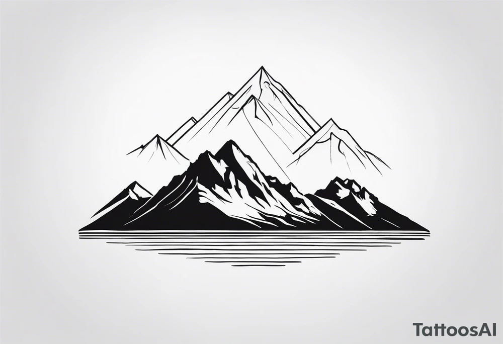 Latitude longitude mountain tattoo idea