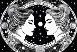 Astrology, Gemini, Natal Chart, angelic, soul mates, vision, planetary, the moon, third eye, armband tattoo idea