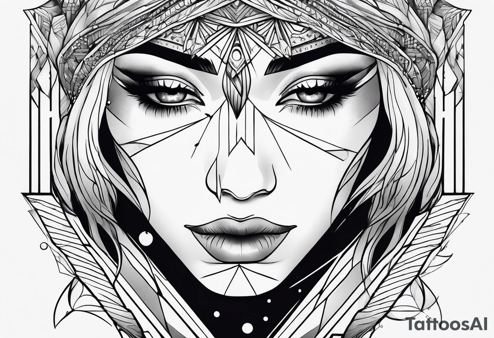 crying face tattoo idea