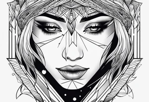 crying face tattoo idea