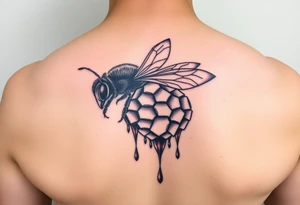 Honey bee hive dripping tattoo idea