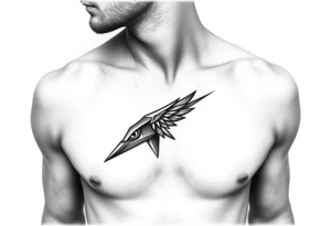 Realistic baby angle tattoo on left chest tattoo idea