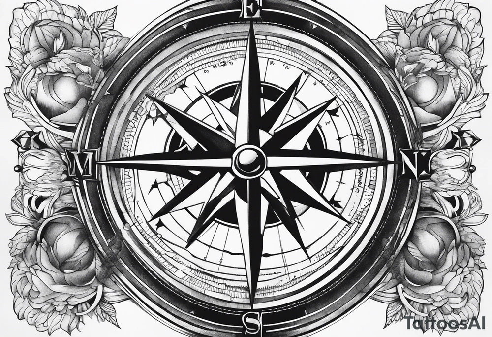 Military Compass tattoo idea