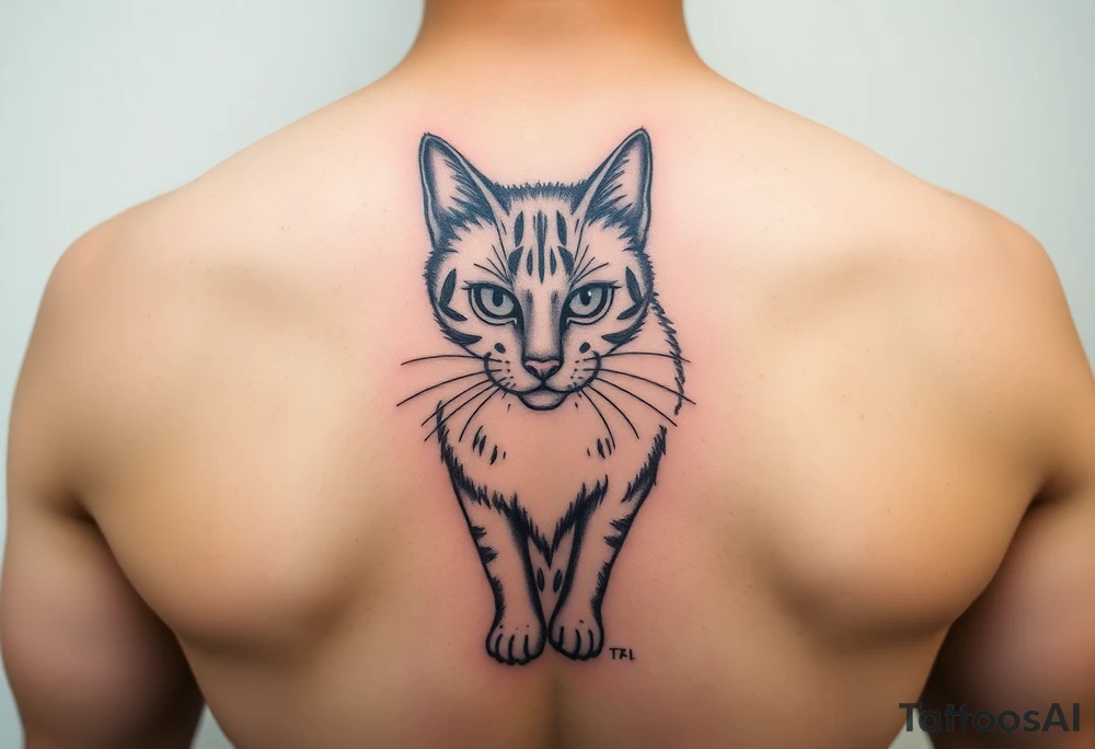 black cat tattoo idea