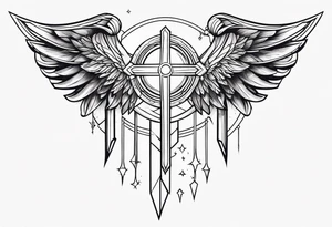 Wings lightning tattoo idea