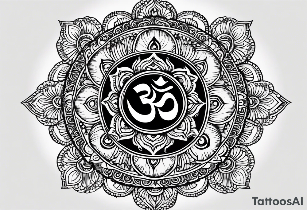 A Hindu-inspired tattoo for the dorsal hand can be intricate and meaningful. Here’s a design idea:

Central Motif:

Om Symbol: Place the Om symbol in the center of the hand, slightly larger to make it the focal point. Om is a sacred sound and spiritual icon in Hinduism, representing the universe's essence.
Surrounding Elements:

Lotus Flower: Surround the Om symbol with a lotus flower design. The lotus symbolizes purity, enlightenment, and rebirth, making it a powerful symbol in Hinduism.
Mandala Pattern: Incorporate a mandala pattern around the lotus and Om symbol. Mandalas are geometric patterns representing the universe in Hindu and Buddhist symbolism, adding depth and intricacy to the design.
Fingers:

Sacred Symbols: Consider placing smaller sacred symbols on each finger. Examples include the Trishula (trident), representing Shiva; the Swastika, symbolizing good fortune; or other elements like the Sun or Moon, symbolizing cosmic order.
Wrist Extension:

Vedic Mantra: Extend the design towards the wrist with a Vedic mantra or Sanskrit script, adding a layer of spirituality and meaning. tattoo idea