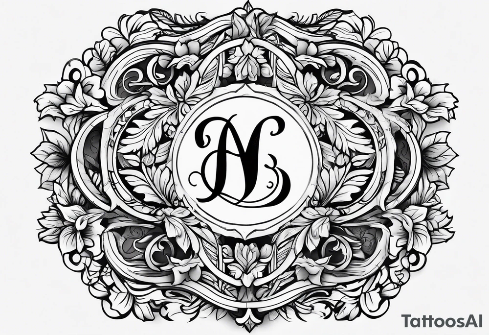 Simple Initial monogram "eg" tattoo idea