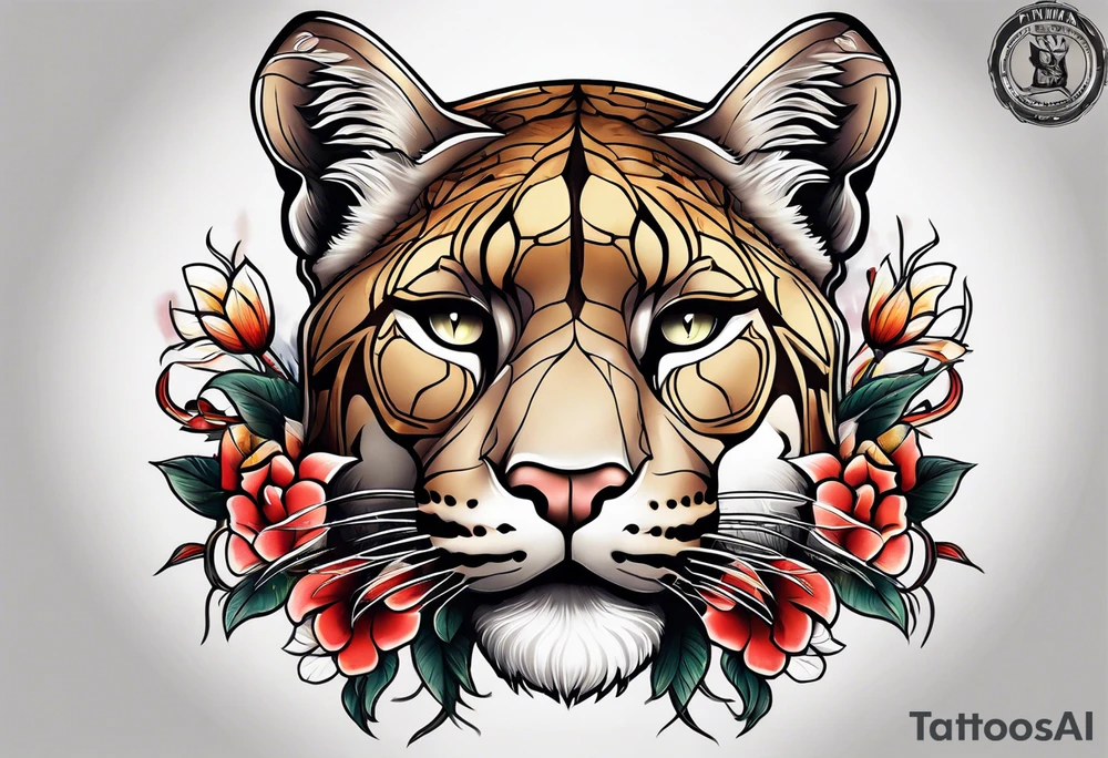 puma stalking tattoo idea